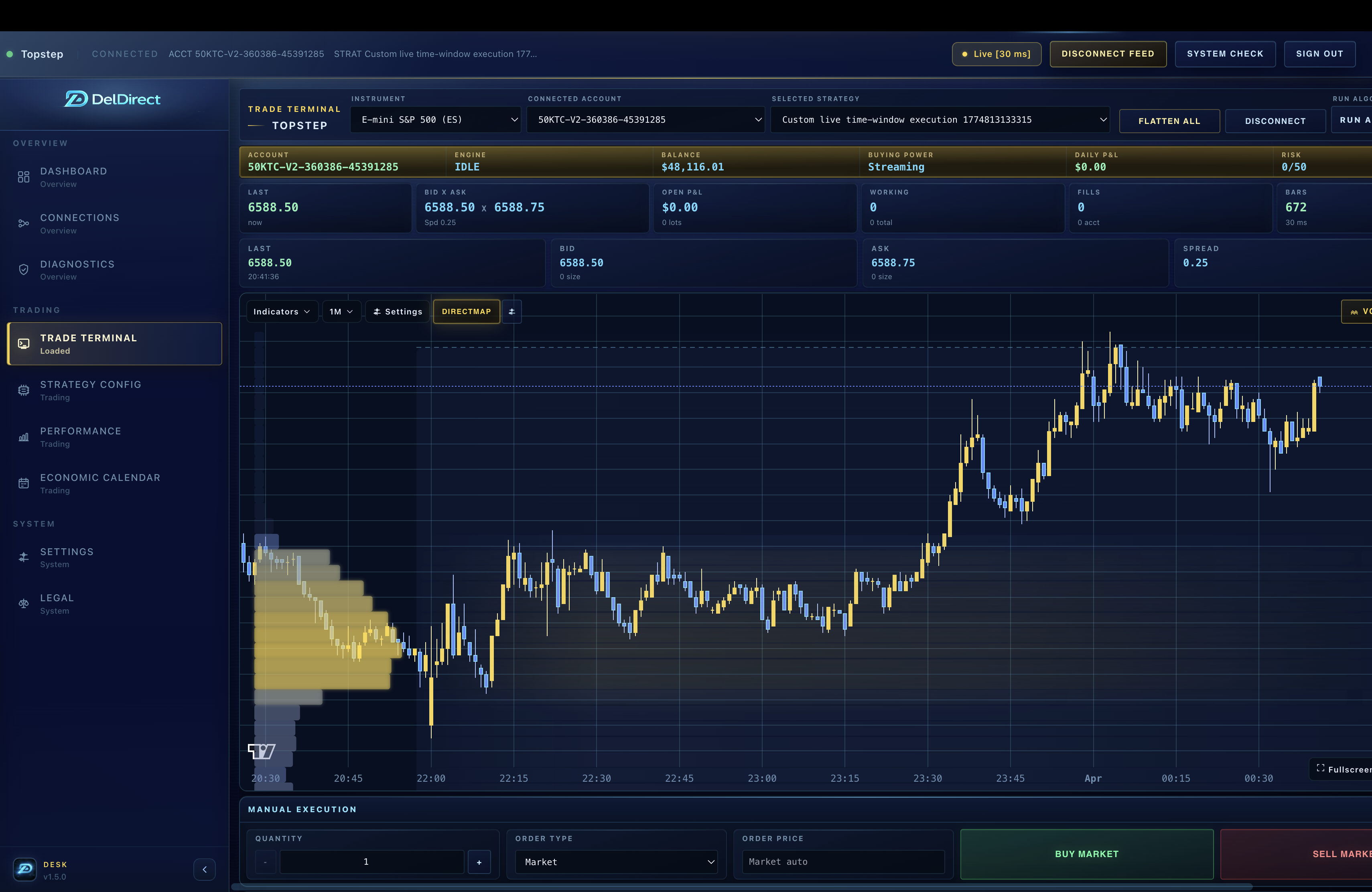 DelDirect trade terminal preview